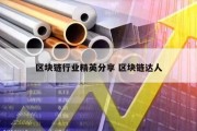区块链行业精英分享 区块链达人