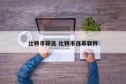 比特币筛选 比特币选币软件